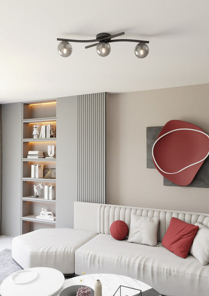 Opus 3 ceiling lamp black/graphite