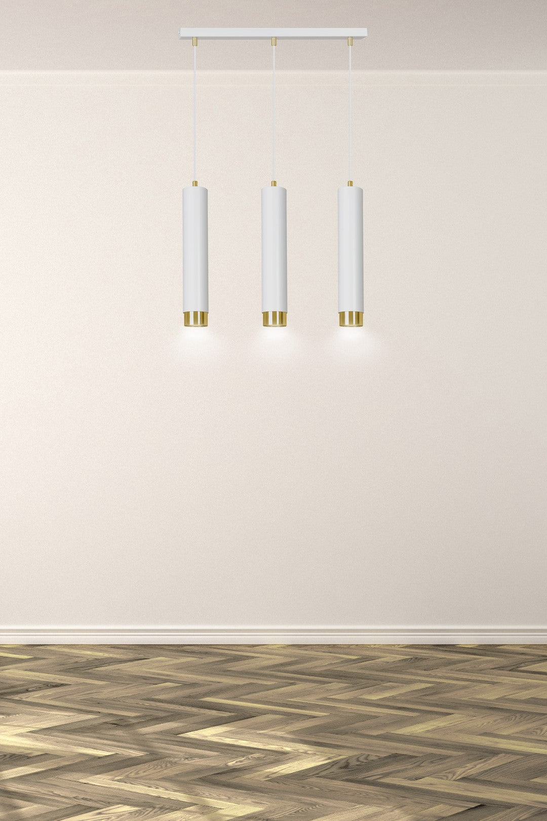 Kibo 3 pendant light white/gold
