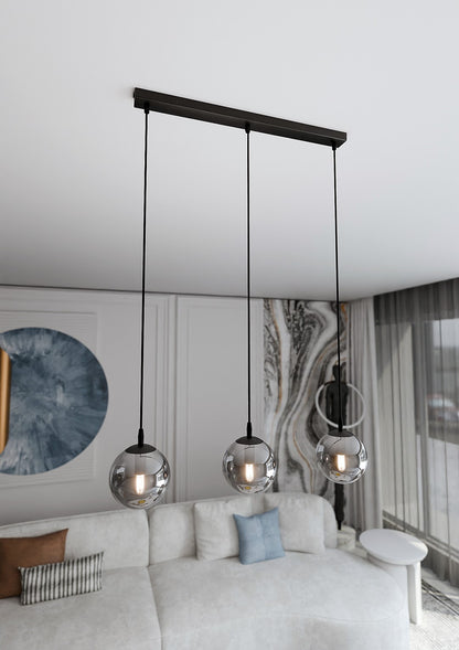 Cosmo 3 pendant light black/graphite