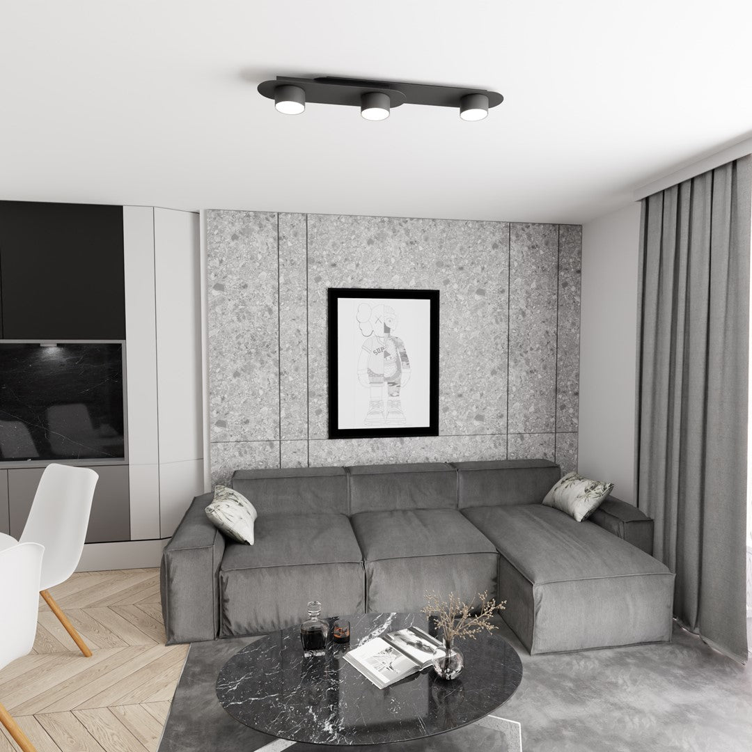 Stilo 3 ceiling lamp black