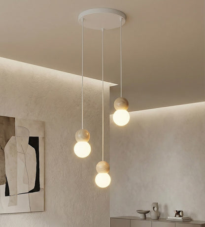 Loop 3 pendant light white