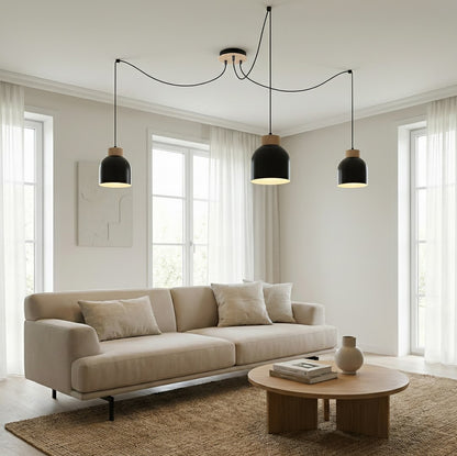 KRU 3 pendant lamp black