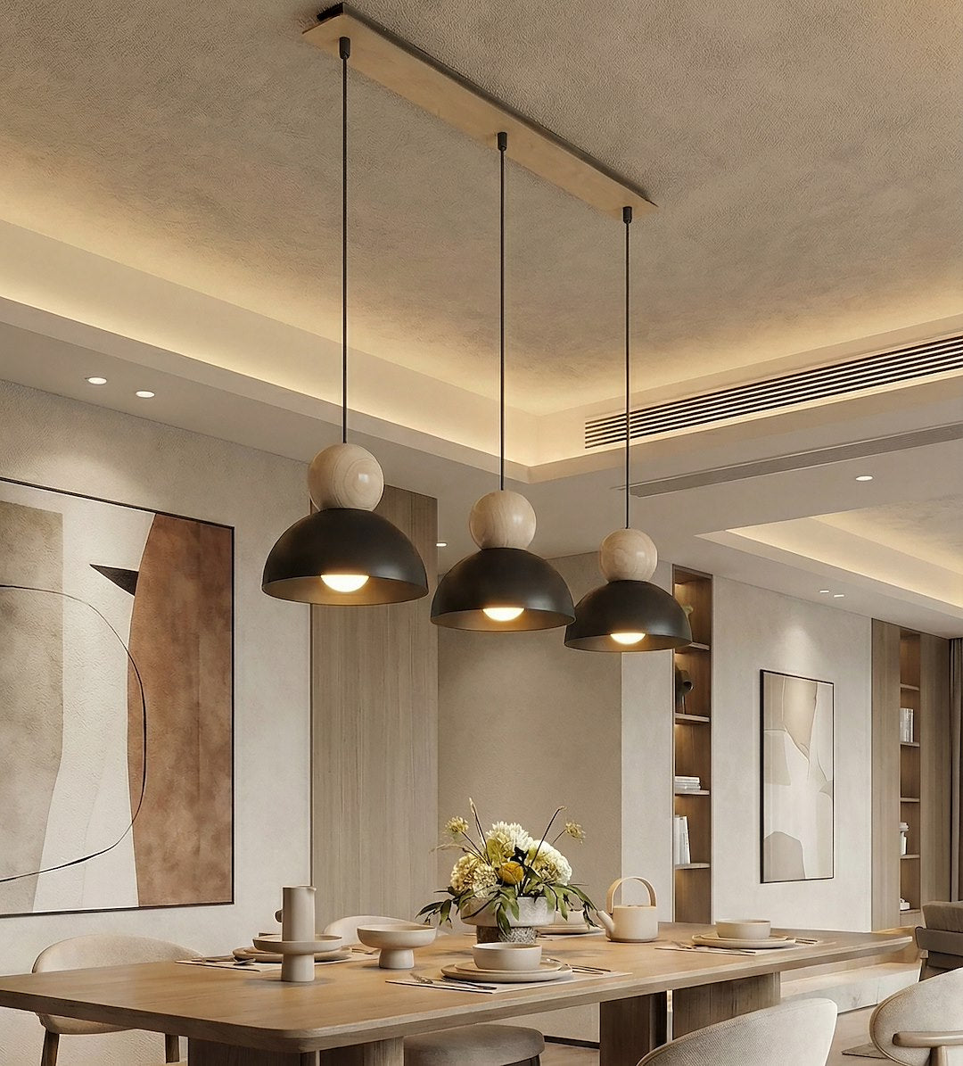 Kaki 3 ceiling lamp black