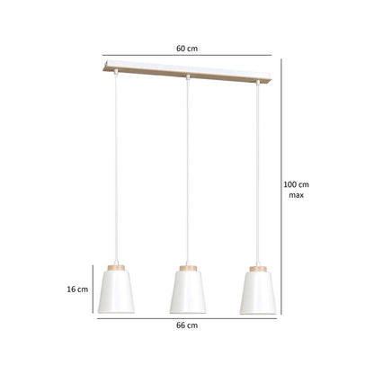 Bolero 3 pendant lamp white