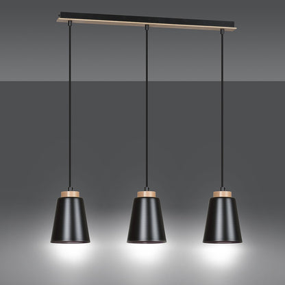 Bolero 3 pendant light black