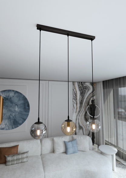 Cosmo 3 pendant light blue/mixed