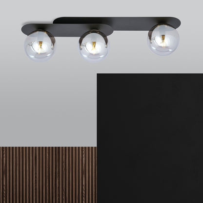 Plaza 3 ceiling lamp black/graphite