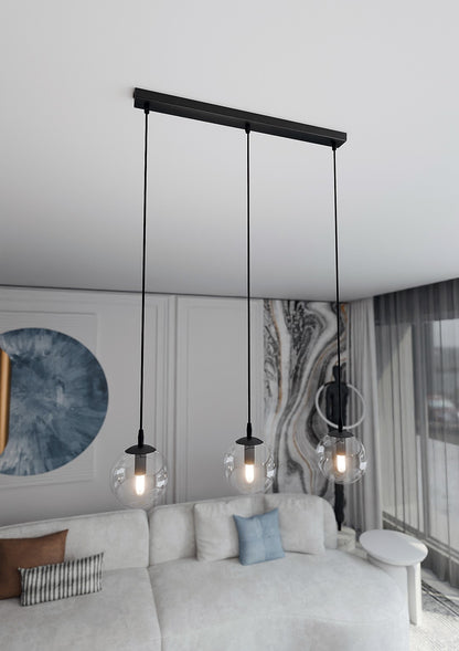 Cosmo 3 pendant light clear