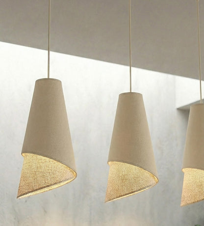 Moda 3 pendant lamp black/rattan