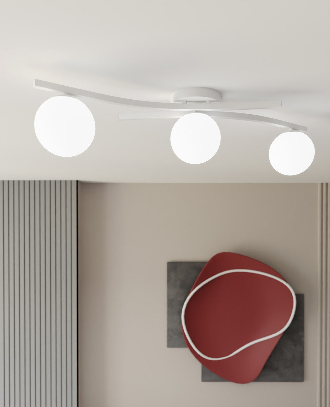 Opus 3 ceiling lamp white/opal
