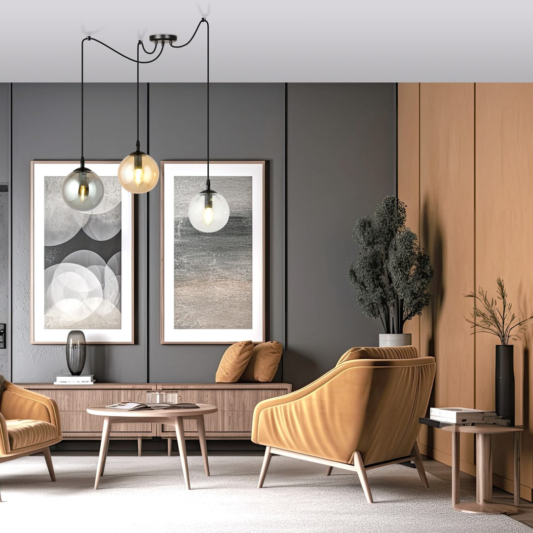 Gigi 3 pendant light mixed