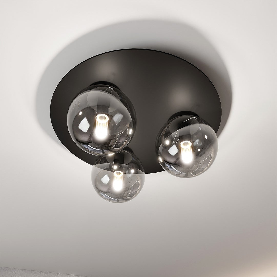 Solar 3 ceiling lamp black/graphite