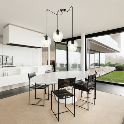 Level 3 pendant light black/clear