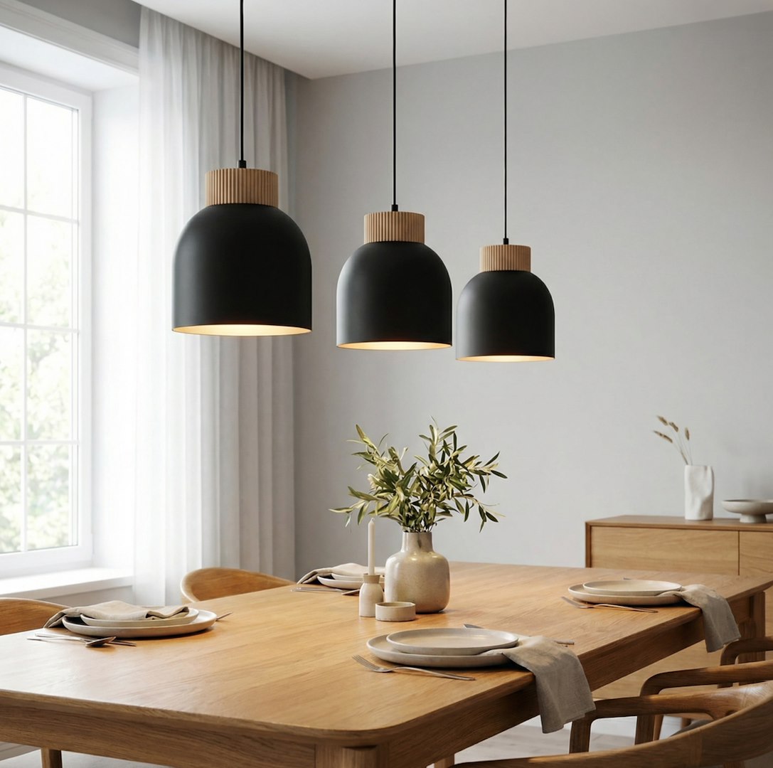 Vigo 3 pendant light black