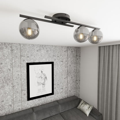 Kairo 3 ceiling lamp black/graphite