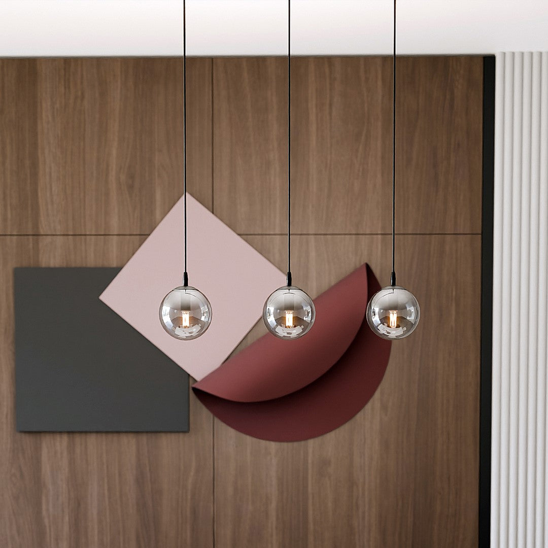 Cosmo 3 pendant light black/graphite