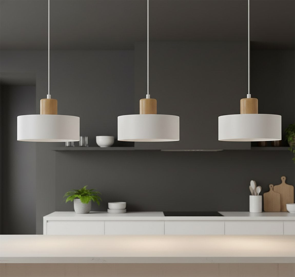 Torin 3 pendant light white