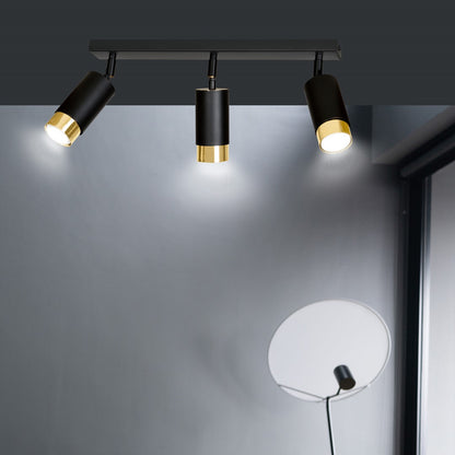 Hiro 3 ceiling spotlight black/gold