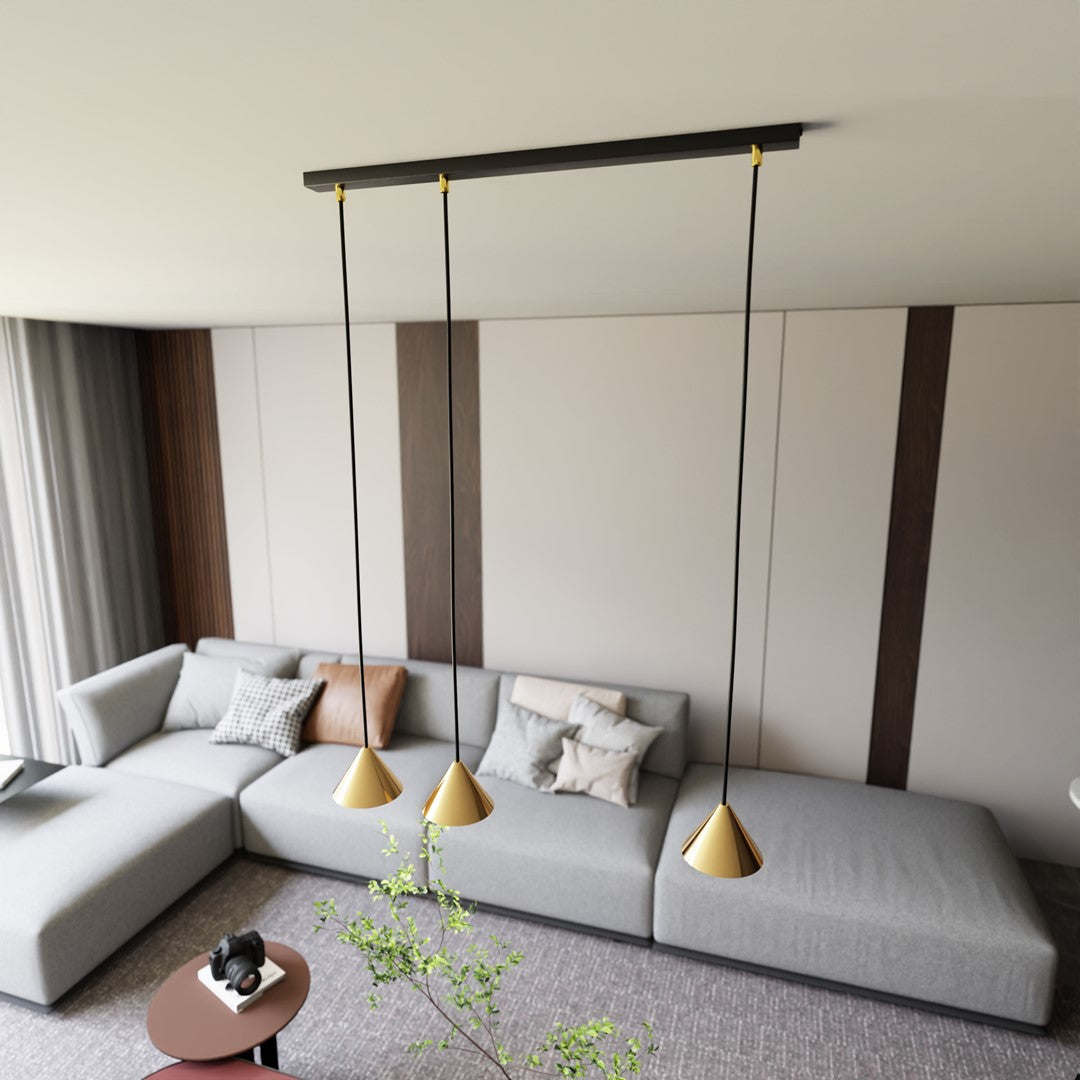 Elit 3 pendant light black/gold