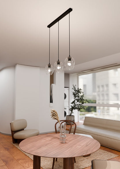Istar 3 pendant light black/clear