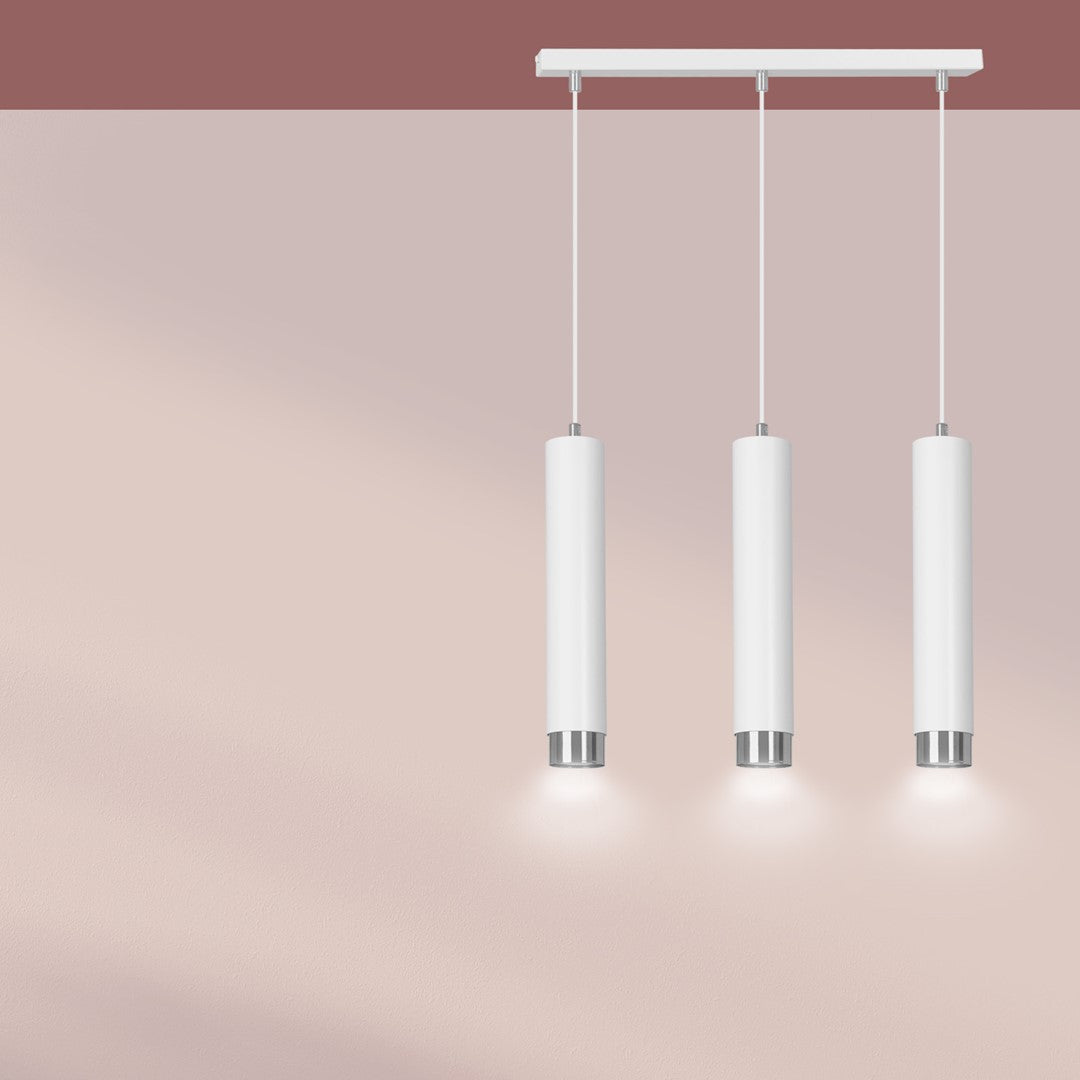 Kibo 3 pendant light white/chrome