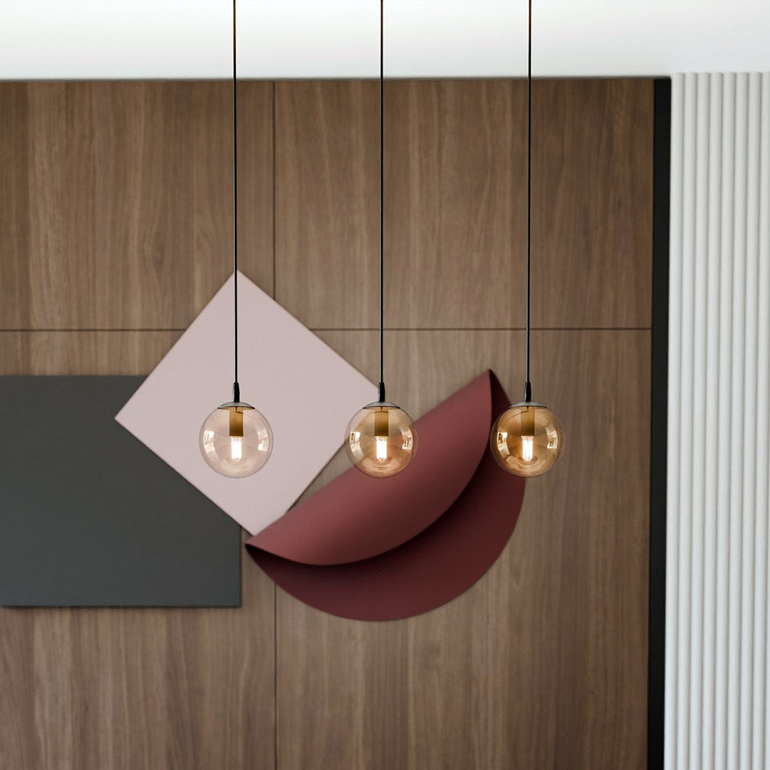Cosmo 3 pendant light amber