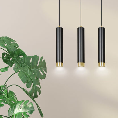 Kibo 3 pendant light blue/gold