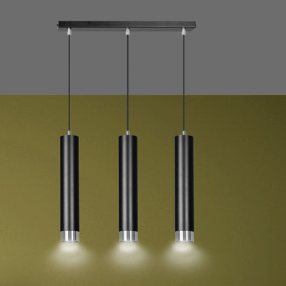 Kibo 3 pendant light black/chrome