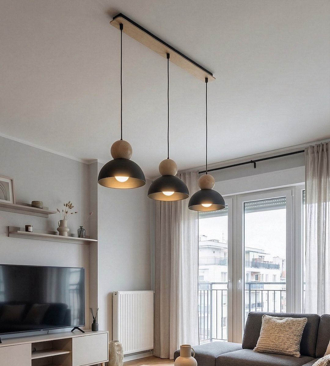 Kaki 3 ceiling lamp black