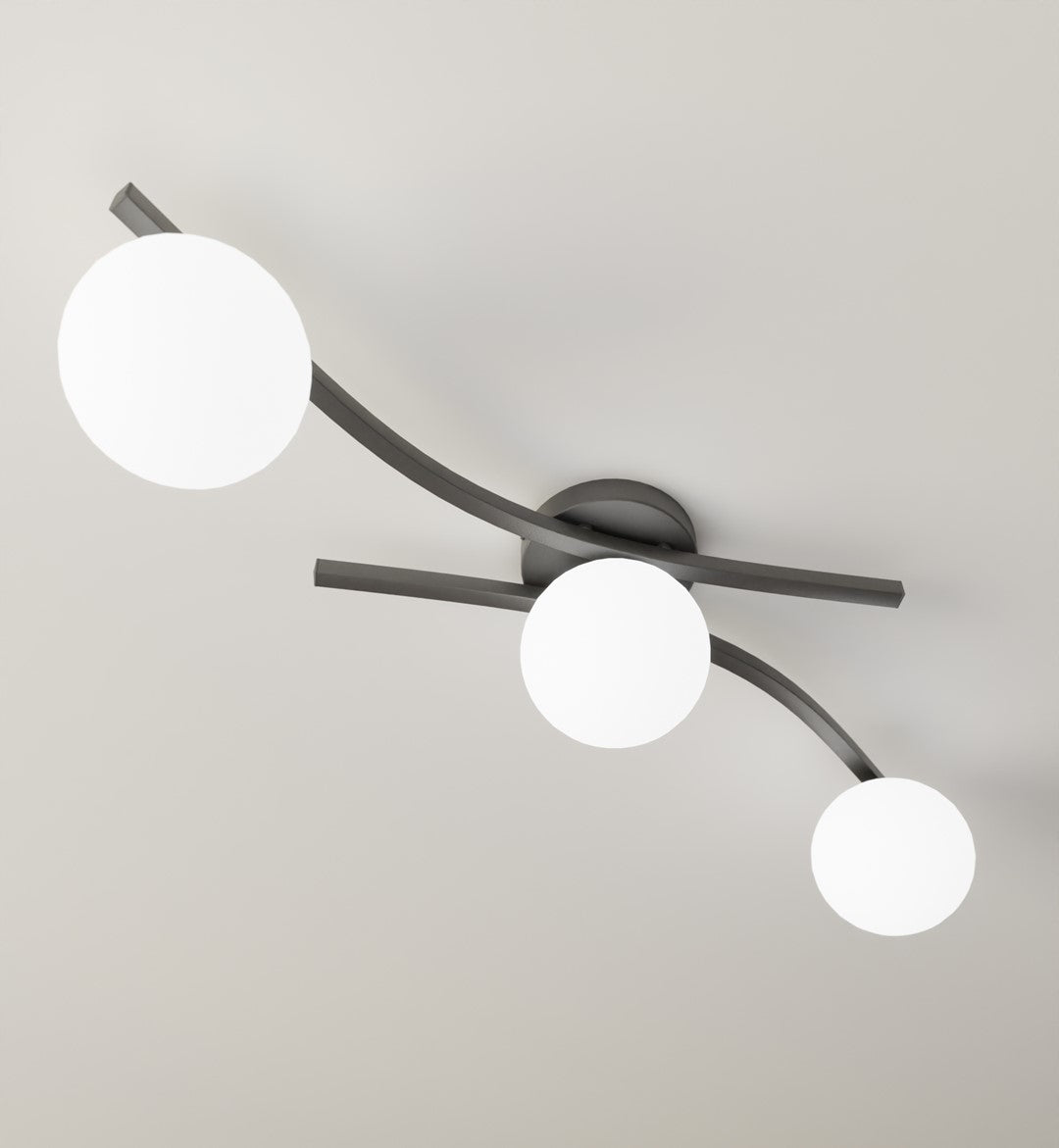 Opus 3 ceiling lamp black/opal