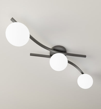 Opus 3 ceiling lamp black/opal