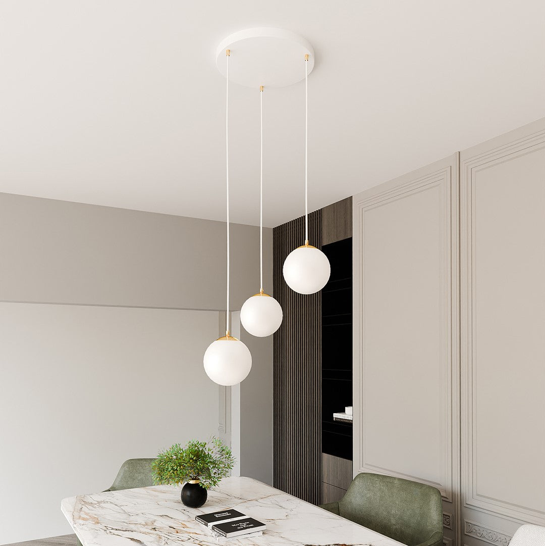 Royal 3 pendant light white