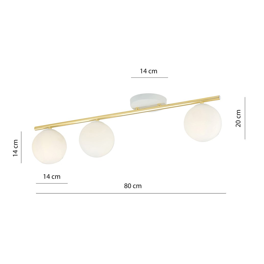 Monza 3 ceiling lamp white/opal