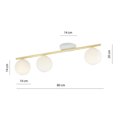 Monza 3 ceiling lamp white/opal