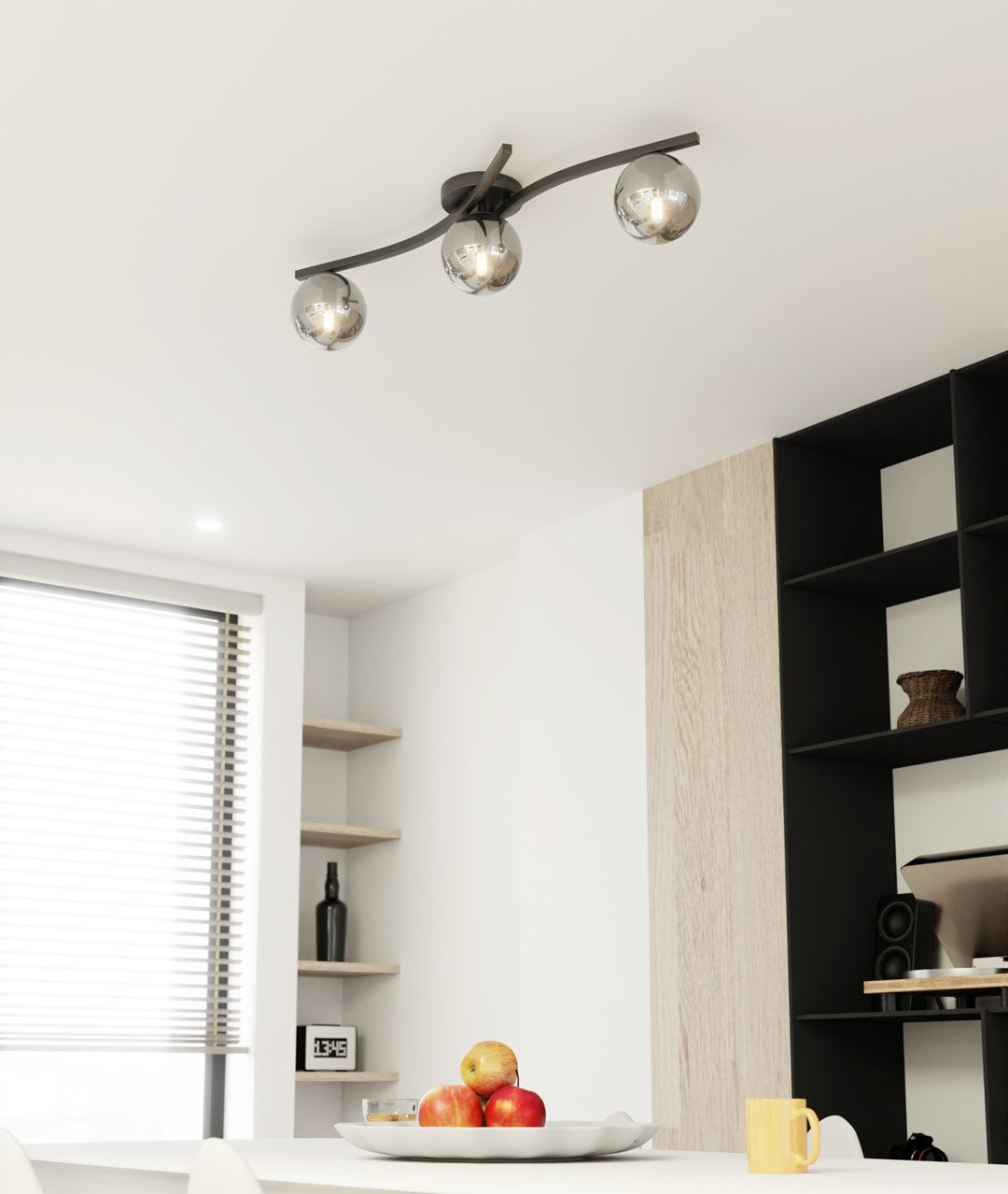 Opus 3 ceiling lamp black/graphite