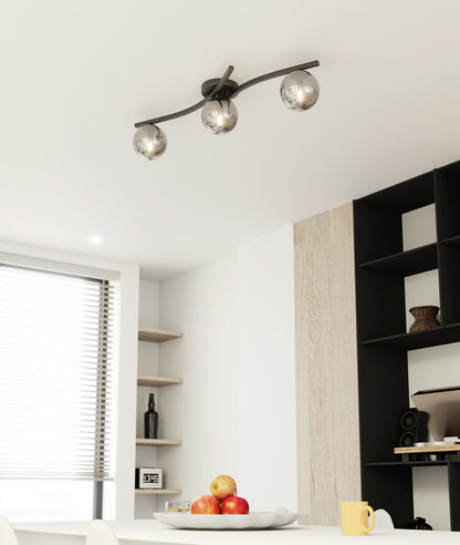 Opus 3 ceiling lamp black/graphite