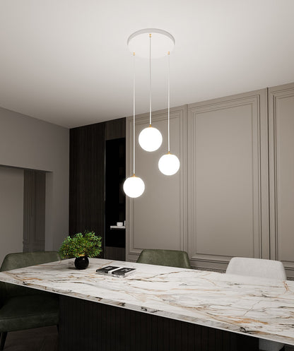 Royal 3 pendant light white