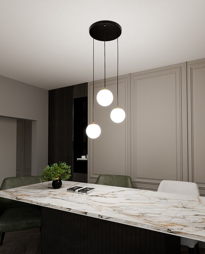 Royal 3 pendant light black