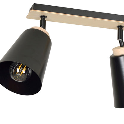 Atlas 3 ceiling spotlight black