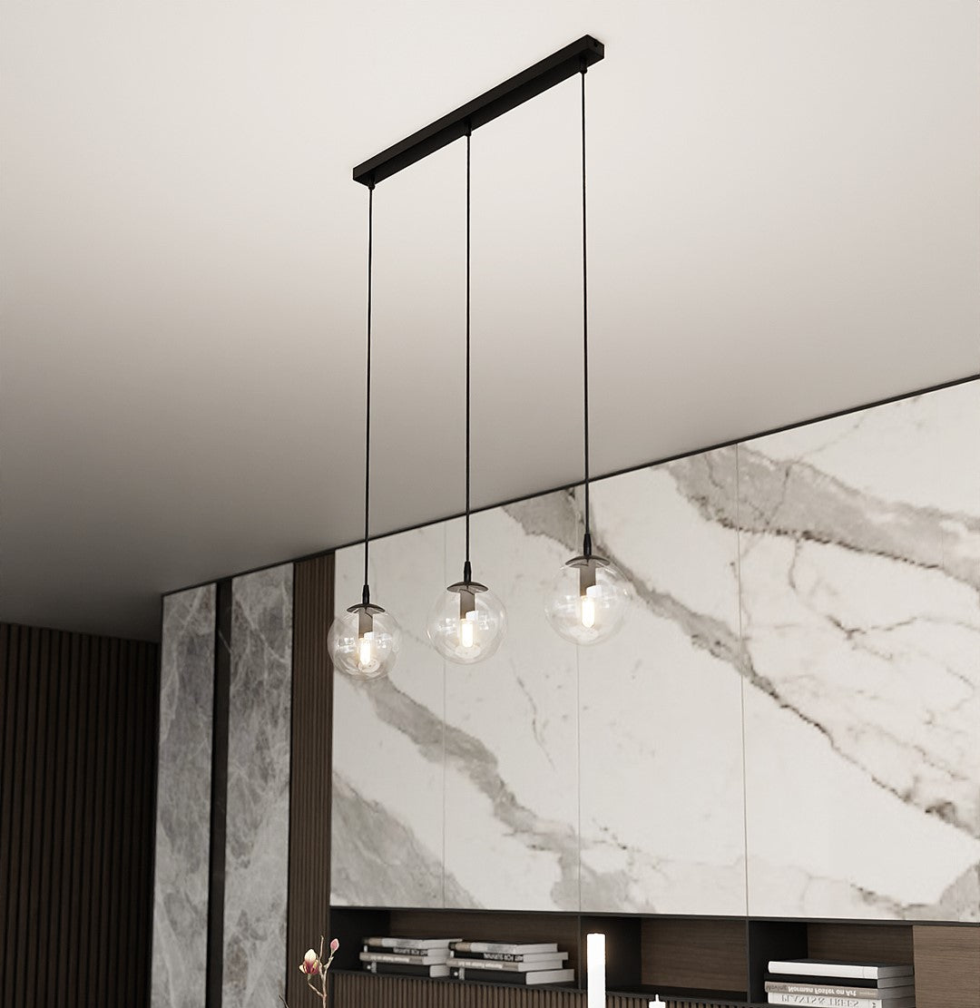 Cosmo 3 pendant light clear