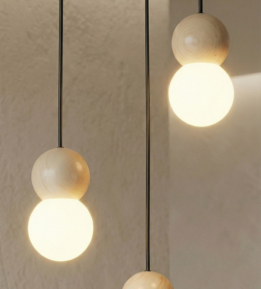 Loop 3 pendant light black