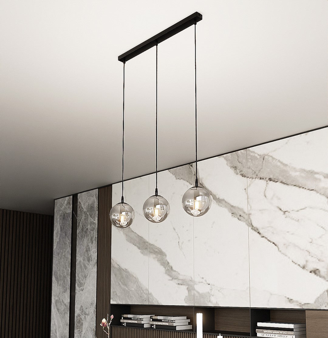Cosmo 3 pendant light black/graphite