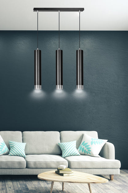 Kibo 3 pendant light black/chrome
