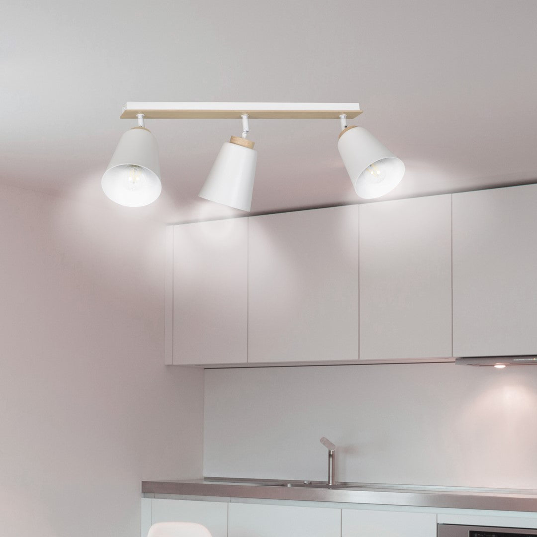 Atlas 3 ceiling spotlight white