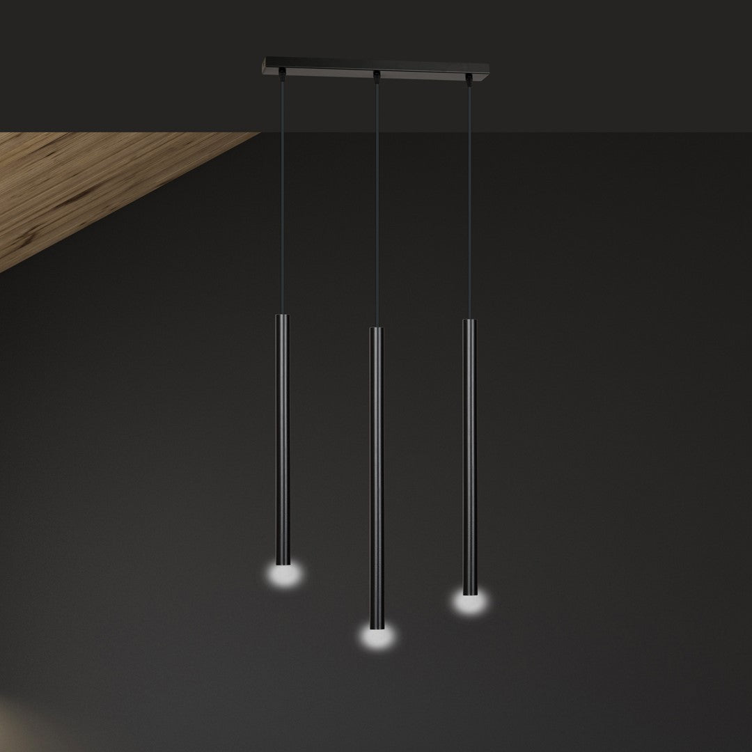 Selter 3 pendant light black