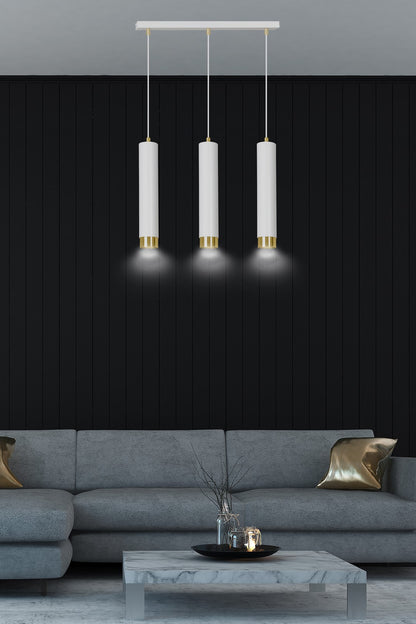 Kibo 3 pendant light white/gold