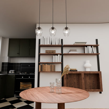 Istar 3 pendant light black/clear