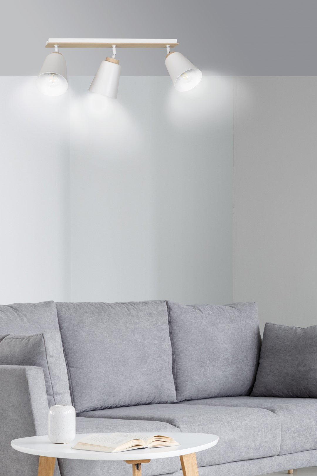 Atlas 3 ceiling spotlight white