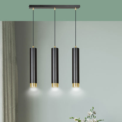 Kibo 3 pendant light blue/gold