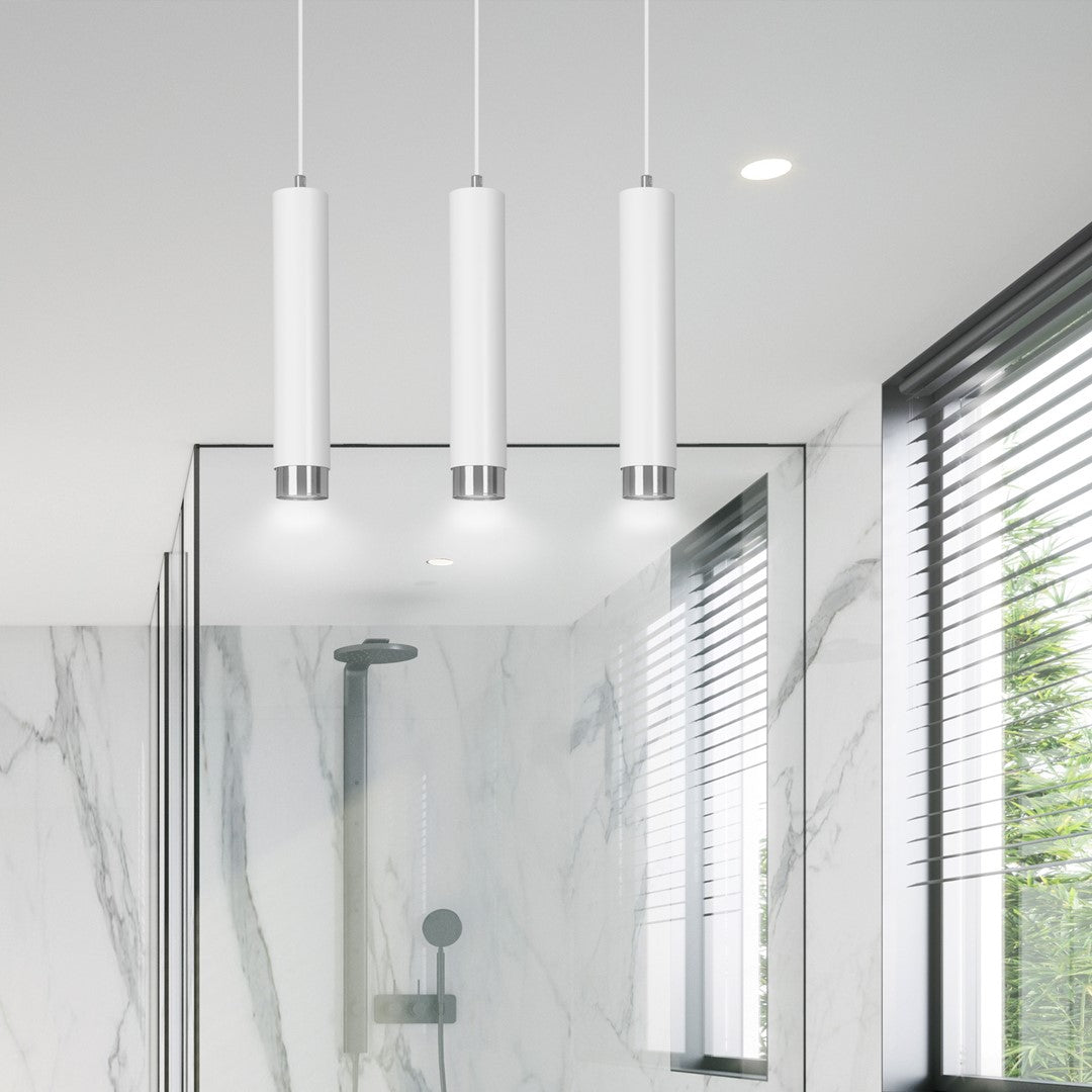 Kibo 3 pendant light white/chrome